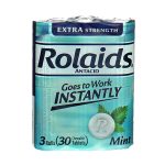 Rolaids (Tabletas para el Alivio de la Acidez) 30 Tabletas Extra Fuertes