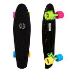 Patineta MAUI and SONS Negra con Ruedas de Colores de 60 mm